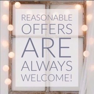 Offers are welcome on any item